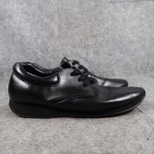 Style Plus Shoes Mens 9 Black Leather Derby Dress Classic Lace Up Comfort Retro